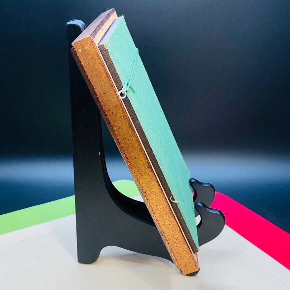 Vintage 70s Hand-stitched Needlepoint Flower Botanical Wall Hanging: Wood Frame - Picture 6 of 10